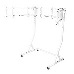 Support d'écran simracing Thermaltake Triple Racing Monitor Stand Pro - Blanc - Autre vue