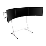 Support d'écran simracing Thermaltake Triple Racing Monitor Stand Pro - Blanc - Autre vue