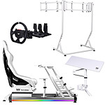Cockpit / Siège de simracing Thermaltake Simracing Bundle - Blanc - Autre vue