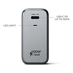 Chargeur USB SATECHI Chargeur Mural 100W USB-C PD GaN Space Gray (Gris) - Autre vue