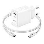 Chargeur USB Akashi Pack Chargeur Secteur GaN 20W USB-C + Cable USB-C - 1 m - Autre vue