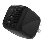 Chargeur USB Belkin BoostCharge Pro Chargeur secteur GaN deux ports USB-C 67W - Noir - Autre vue