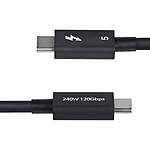 Câble USB StarTech.com Câble USB-C Thunderbolt 5 Noir - 1 m - Autre vue