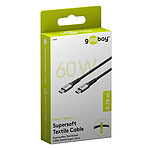 Câble USB Goobay Câble SuperSoft Textile USB-C 2.0 (M/M) - 0.15 m - Autre vue