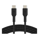 Câble USB Belkin Câble USB-C vers USB-C renforcé 60 W (Noir) - 15 cm - Autre vue