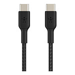 Câble USB Belkin Câble USB-C vers USB-C renforcé 60 W (Noir) - 15 cm - Autre vue