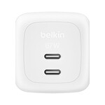 Chargeur Belkin BoostCharge Pro Chargeur secteur GaN deux ports USB-C - 67W - Blanc - Autre vue