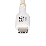 Câble USB StarTech.com Câble USB-C vers USB-C 2.0 - 240W 5A PD EPR - 3 m - Blanc - Autre vue