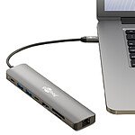 Hub USB Goobay Hub Slim USB-C vers 1 HDMI 2.0, 2 USB-C 3.0, 2 USB-A 3.0, 1 RJ45, 1 SD et 1 microSD - PD 100W - Autre vue