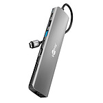 Hub USB Goobay Hub Slim USB-C vers 1 HDMI 1.4, 2 USB-C 3.0, 1 USB-A 3.0, 1 USB-A 2.0, 1 RJ45, 1 SD et 1 microSD - PD 100W - Autre vue