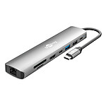 Hub USB Goobay Hub Slim USB-C vers 1 HDMI 1.4, 2 USB-C 3.0, 1 USB-A 3.0, 1 USB-A 2.0, 1 RJ45, 1 SD et 1 microSD - PD 100W - Autre vue