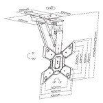 Support TV Nedis Support de plafond motorisé Wi-Fi pour TV 23-65" - Autre vue