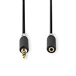 Câble Jack Nedis câble audio rallonge stéréo jack 3.5 mm M/F plaqué or - 5 m - Anthracite - Autre vue