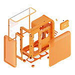 Boîtier PC Hyte X50 TG - Orange - Autre vue