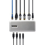 Station d'accueil PC portable StarTech.com Station d'accueil USB-C 3.1 double écran 4K / HDMI 2.1 / RJ45 / USB 3.1 avec Power Delivery 100 W - Autre vue