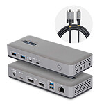 Station d'accueil PC portable StarTech.com Station d'accueil USB-C 3.1 double écran 4K / DisplayPort 1.2 / RJ45 / USB 3.1 avec Power Delivery 100 W - Autre vue