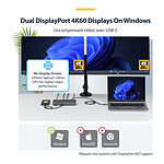Station d'accueil PC portable StarTech.com Station d'accueil USB-C 3.1 double écran 4K / DisplayPort 1.2 / RJ45 / USB 3.1 avec Power Delivery 100 W - Autre vue