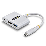 Hub USB StarTech.com Adaptateur Multiport USB-C vers HDMI avec Charge PD 140W - Blanc - Autre vue