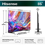 TV Hisense 85E7S - TV QLED 4K UHD HDR - 215 cm - Autre vue