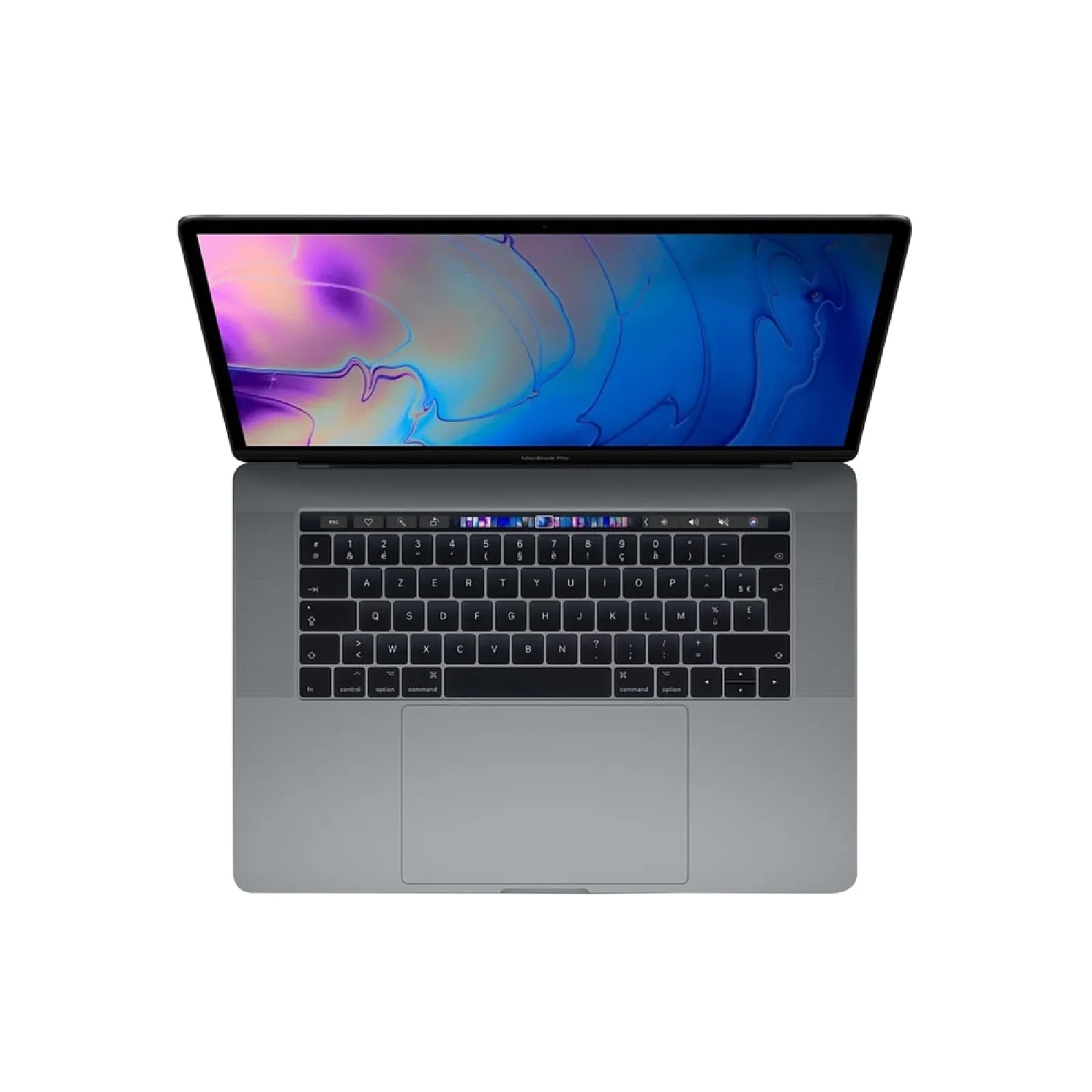 MacBook reconditionné Apple MacBook Pro Touch Bar 15 " - 2,3 Ghz - 32 Go - 4,096 Go SSD - Gris Sidéral - Intel UHD Graphics 630 and AMD Radeon Pro 560X (2019) · Reconditionné - Autre vue