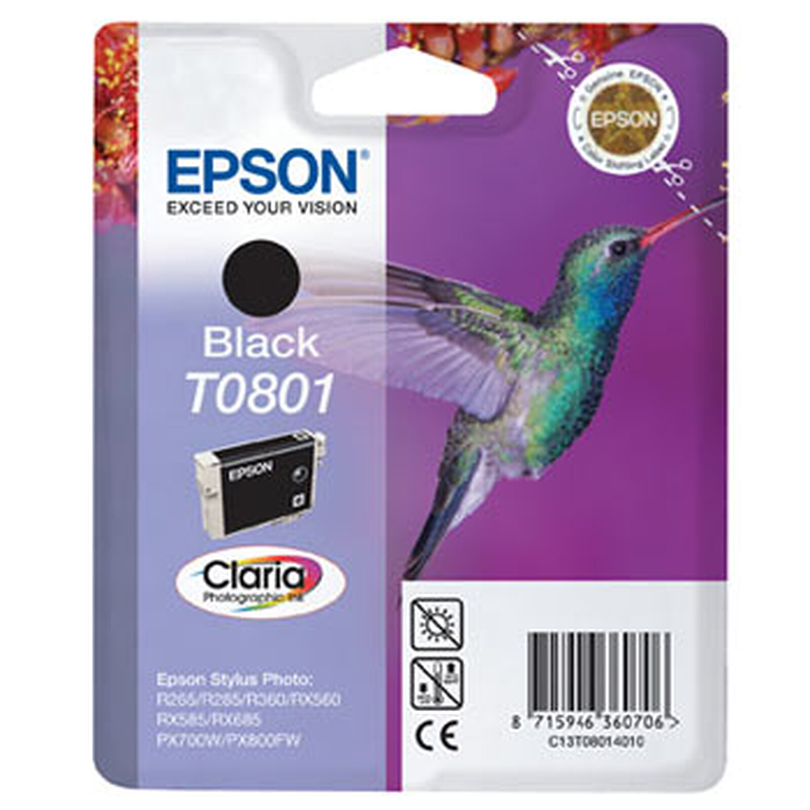 Cartouche d'encre Epson T0801 Noir - Autre vue