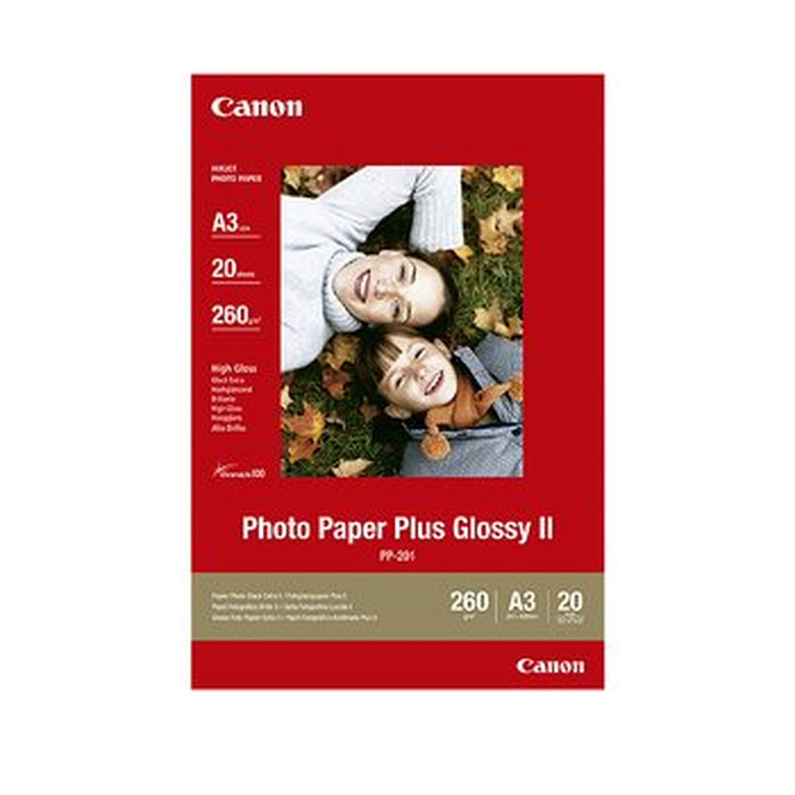 Papier imprimante Canon Papier photo plus glacé A3 - PP-201 - Autre vue