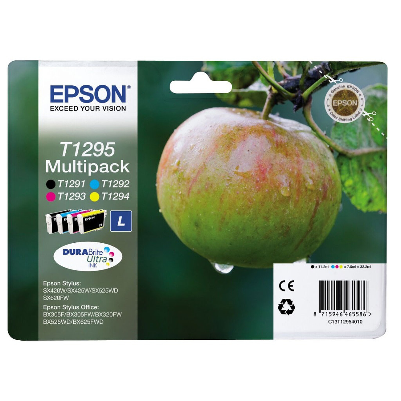 Cartouche d'encre Epson T1295 Multipack B/C/M/J - C13T12954010  - Autre vue
