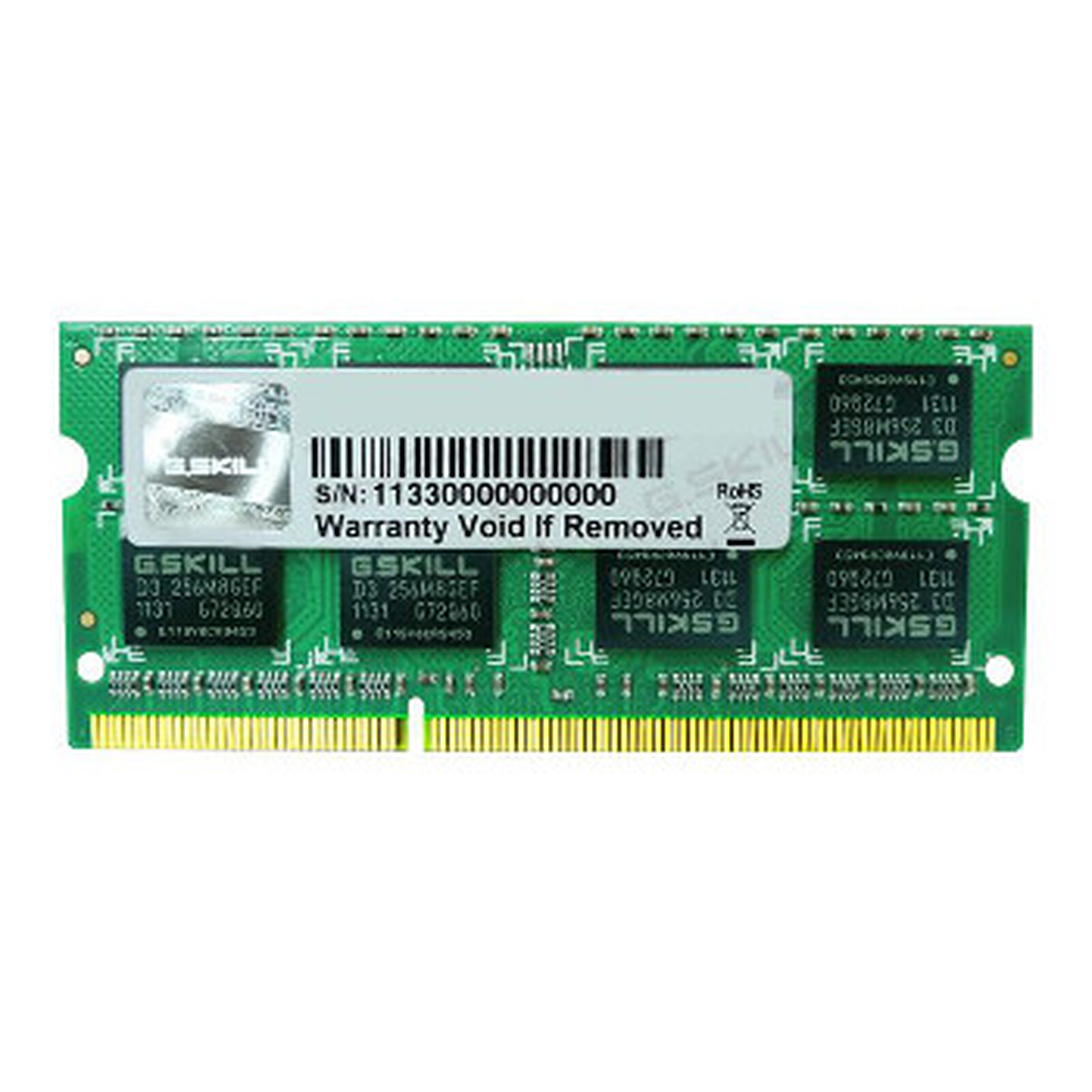 Mémoire RAM G.Skill SO-DIMM DDR3 1 x 4 Go 1600 MHz SQ CAS 9 - Autre vue