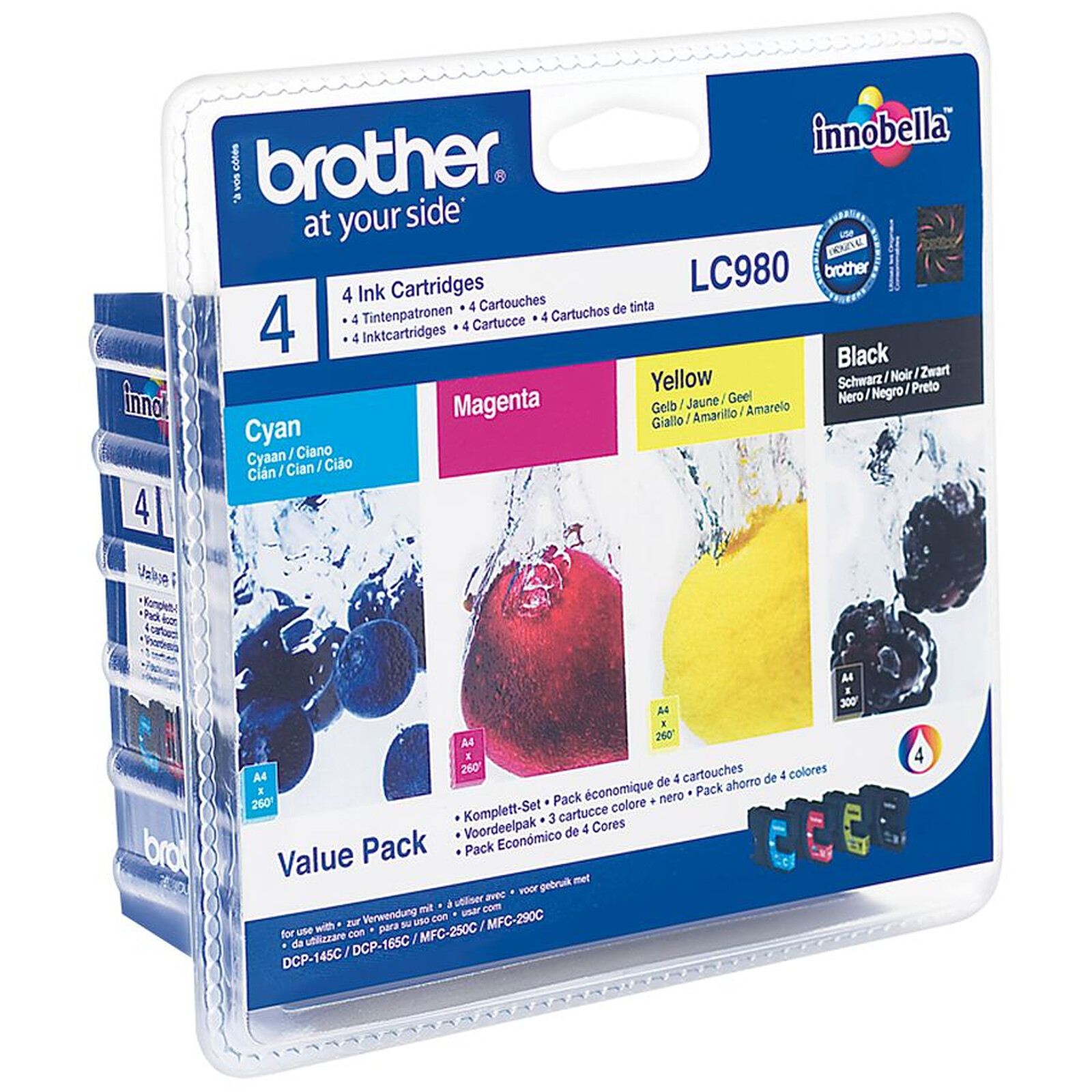 Cartouche d'encre Brother LC980BK/C/M/Y - Pack 4 couleurs - Autre vue