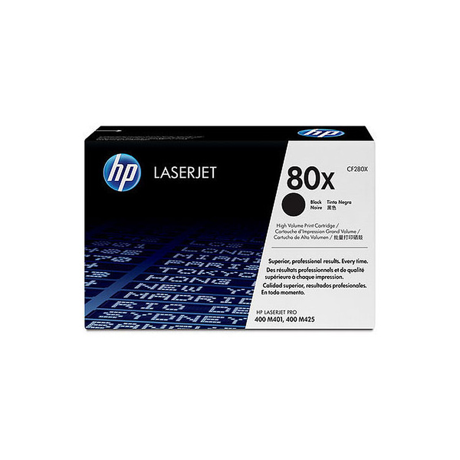 Toner HP 80X (CF280X) -  Noir Haute capacité - Autre vue