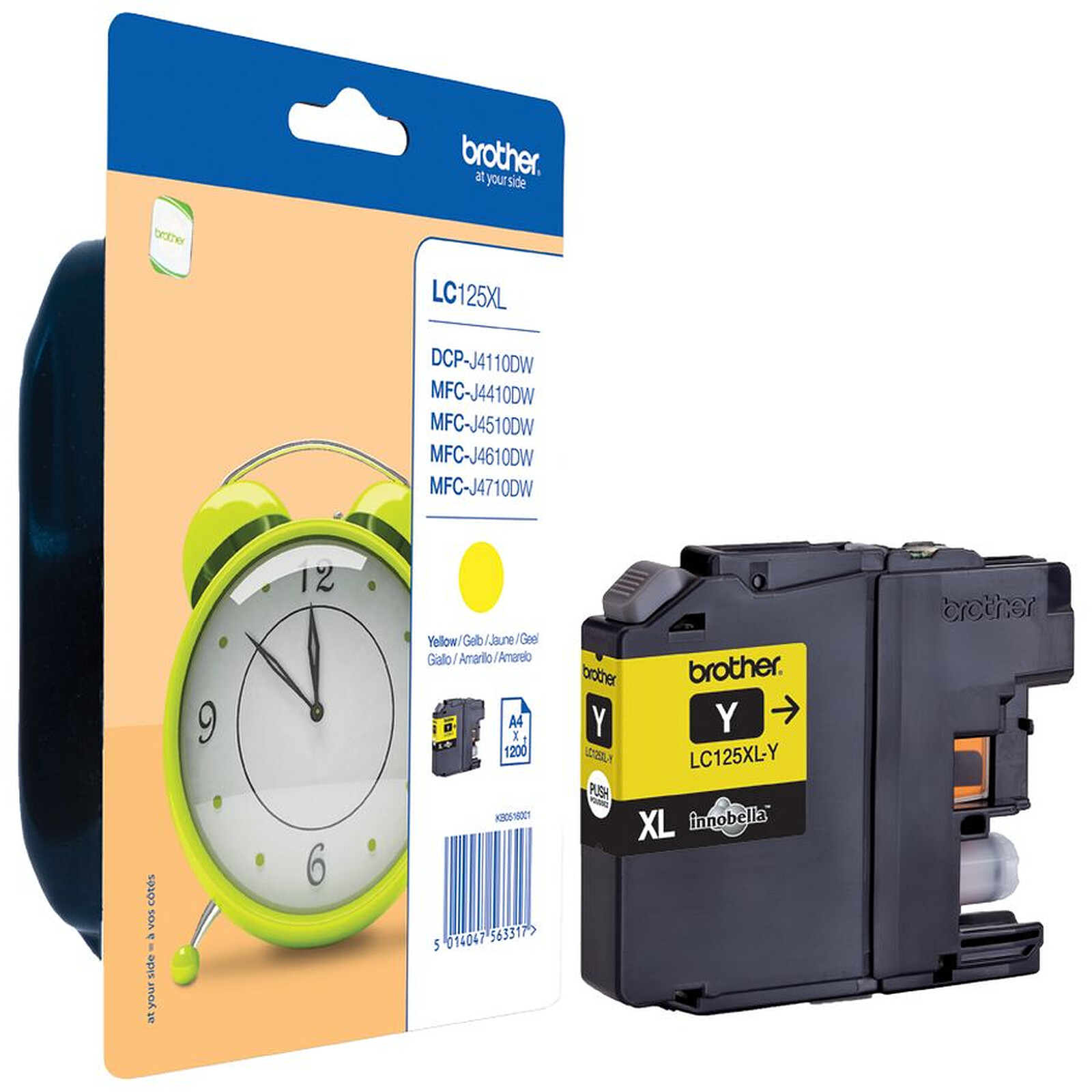 Cartouche d'encre Brother LC125XL - Jaune Grande capacité - Autre vue