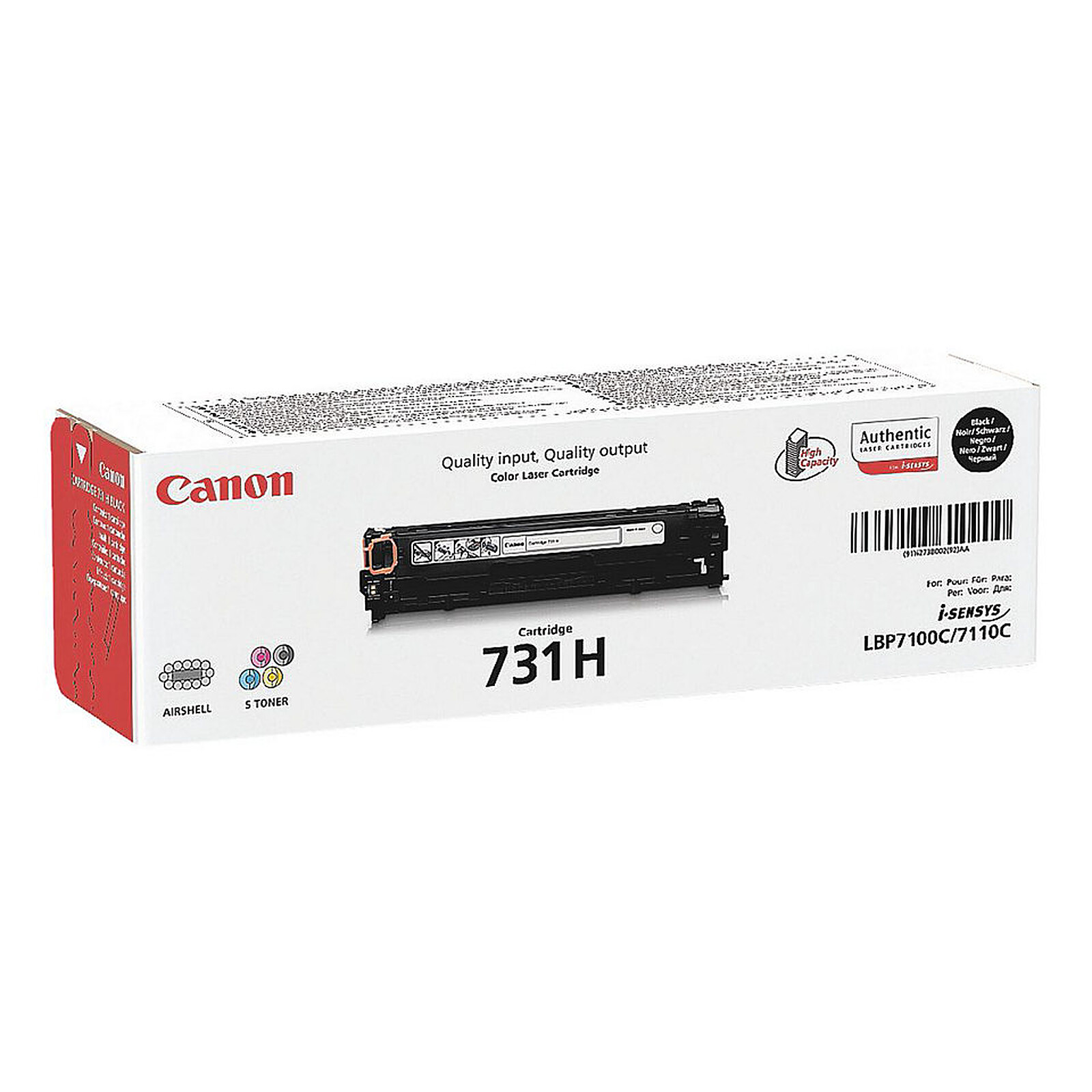 Toner Canon 731 - Noir Haute Capacité - Autre vue