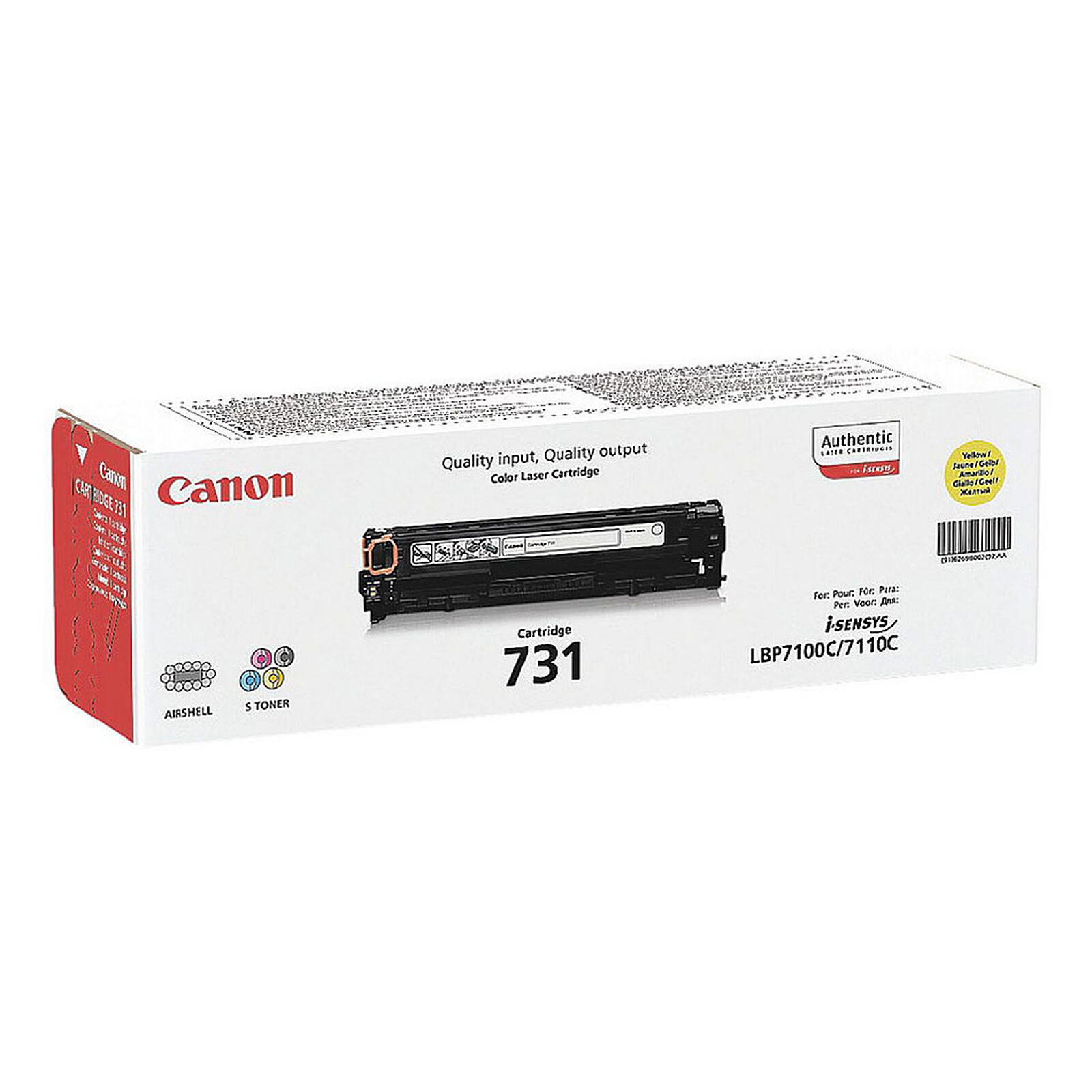Toner Canon 731 - Jaune - Autre vue