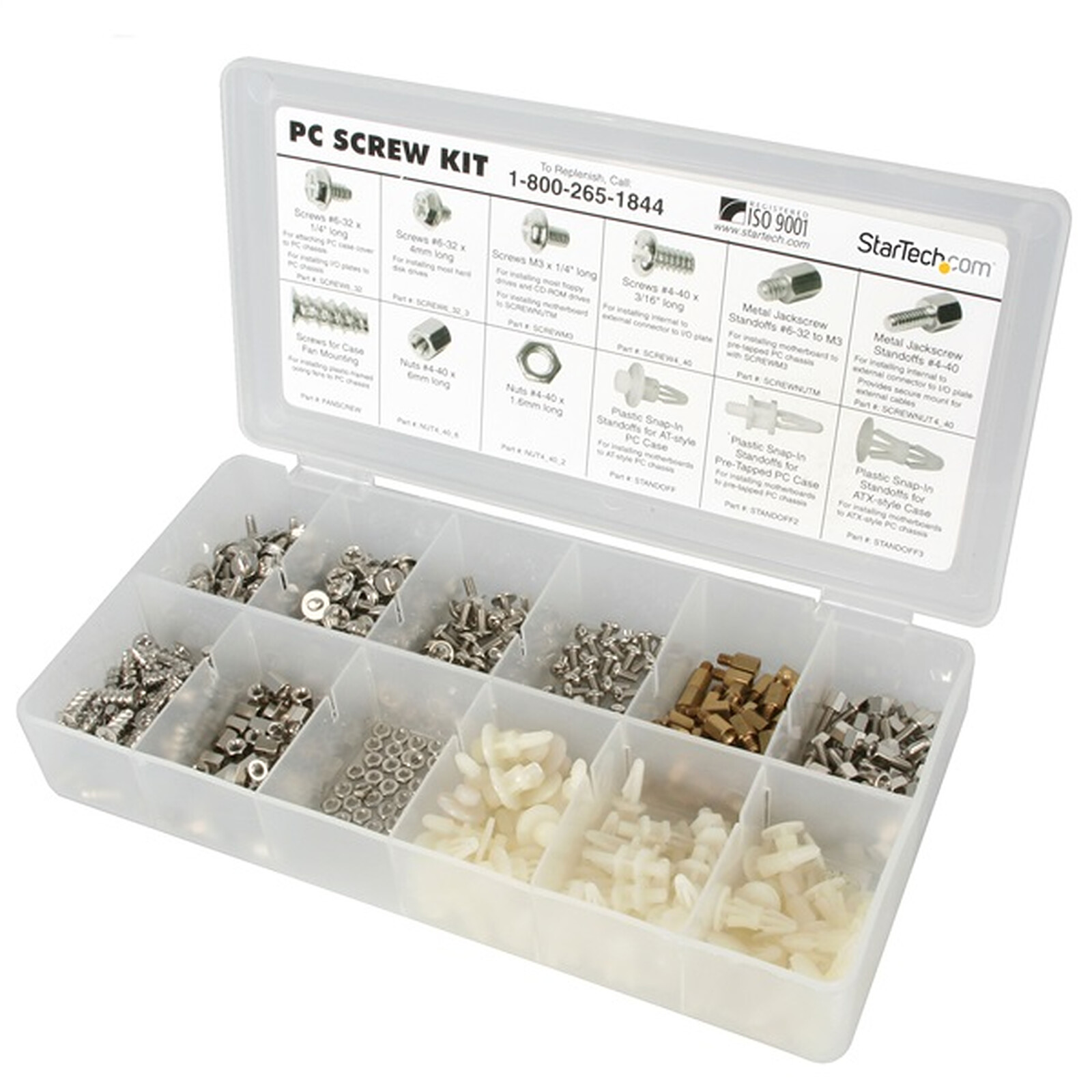 Vis et fixation StarTech.com Ensemble de vis d'ordinateur, assortiment de luxe - Autre vue