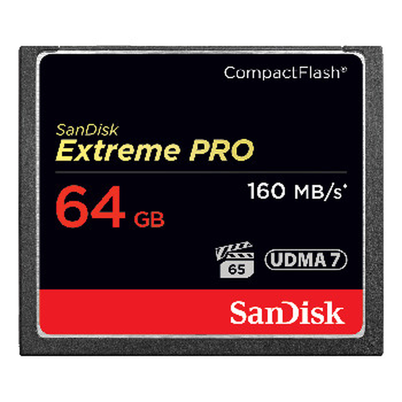 Carte mémoire divers | ALIAS Sandisk Extreme Pro CompactFlash 64 Go (160 Mo/s) - Autre vue