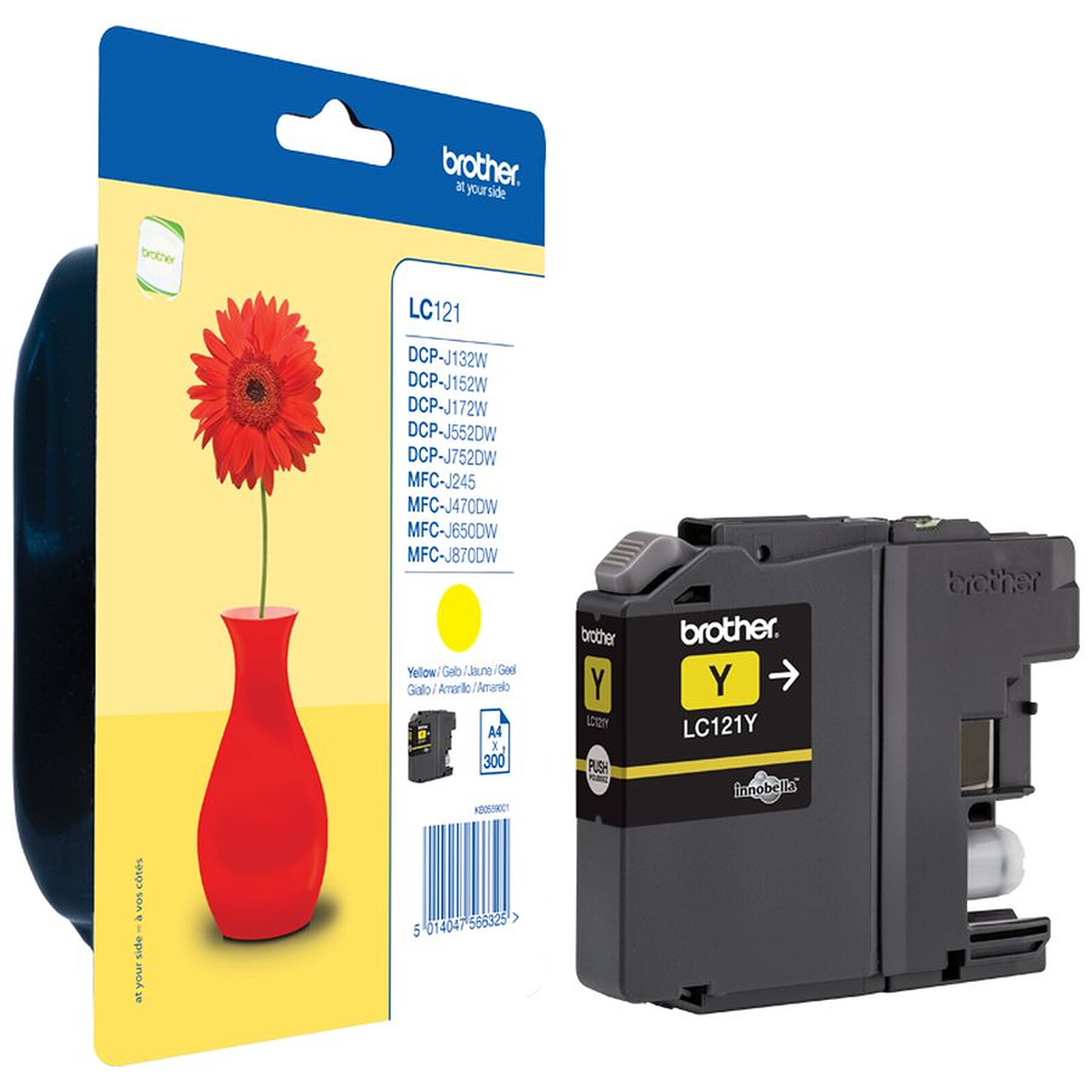 Cartouche d'encre Brother LC121 - Jaune - Autre vue