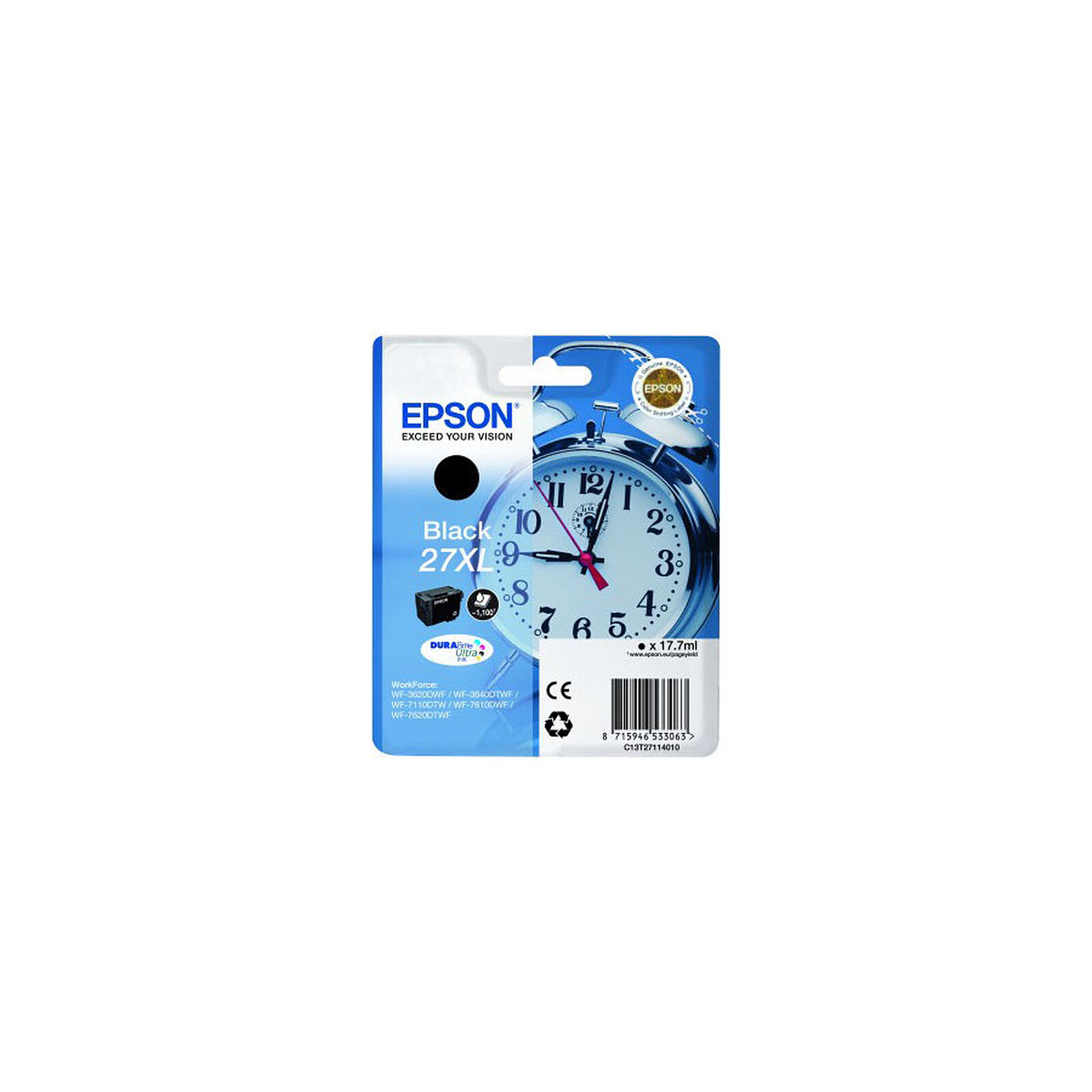 Cartouche d'encre Epson 27XL Noir - C13T27114010  - Autre vue