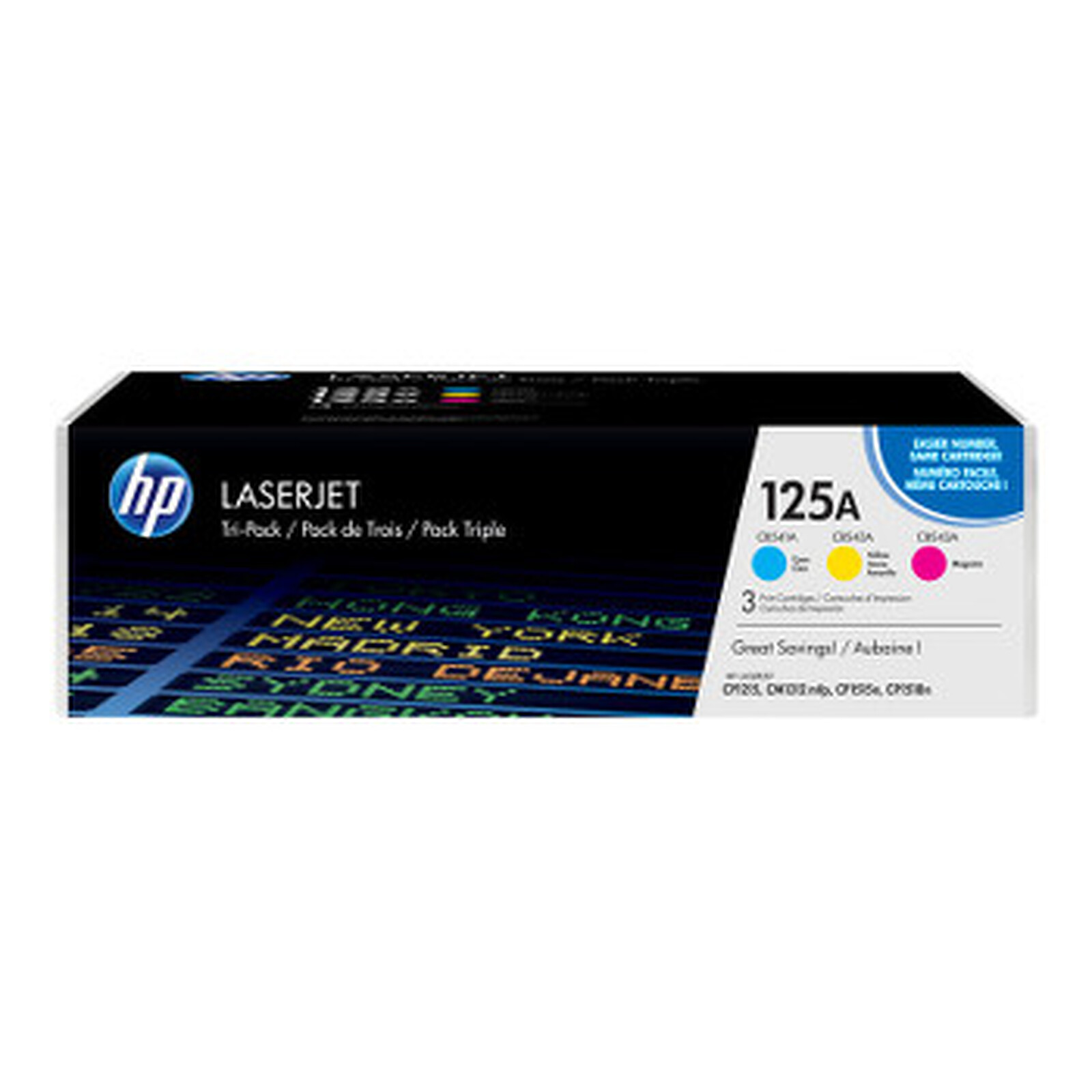 Toner HP Pack 125A (CF373AM) - Cyan/Magenta/Jaune - Autre vue