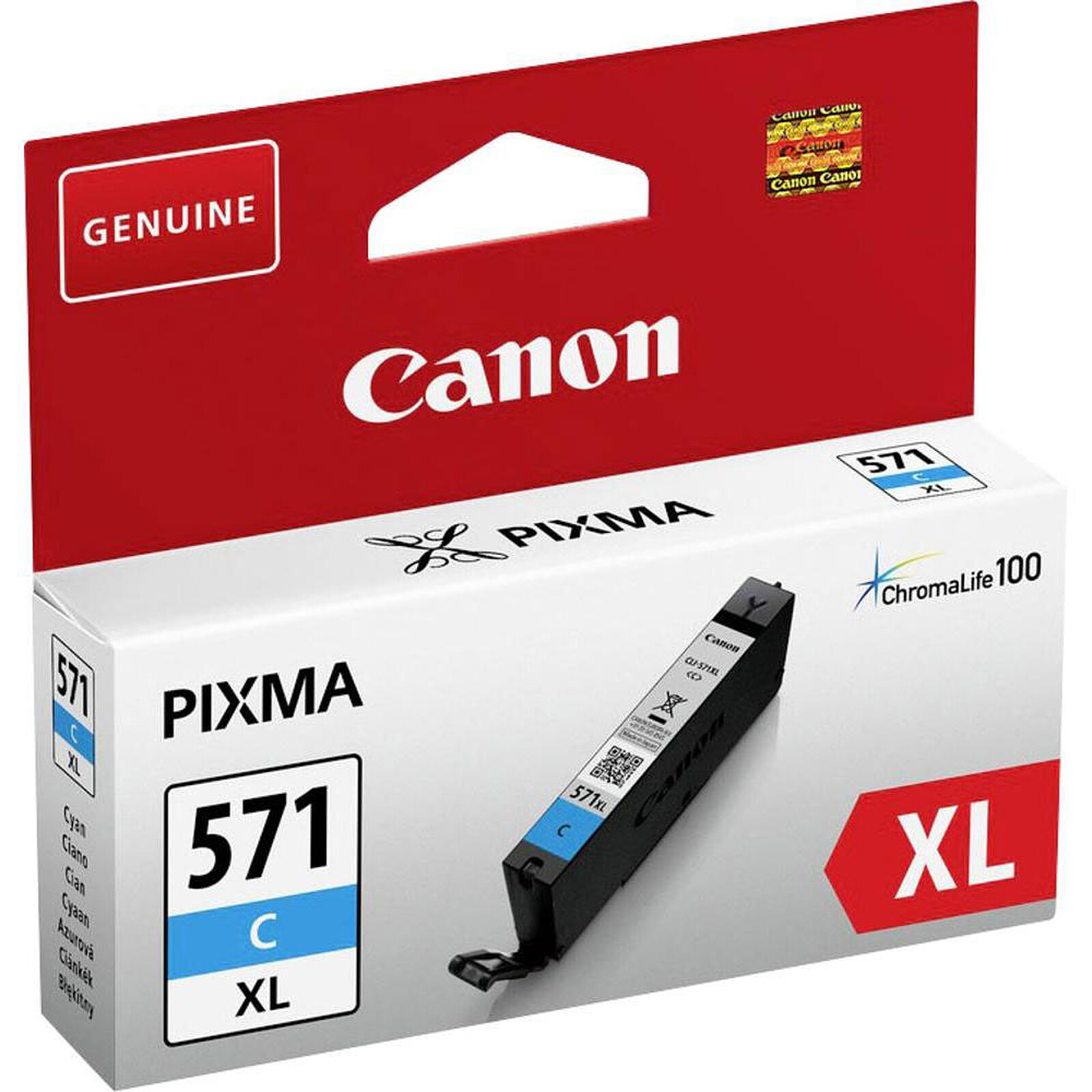 Cartouche d'encre Canon CLI-571 Cyan XL - Autre vue