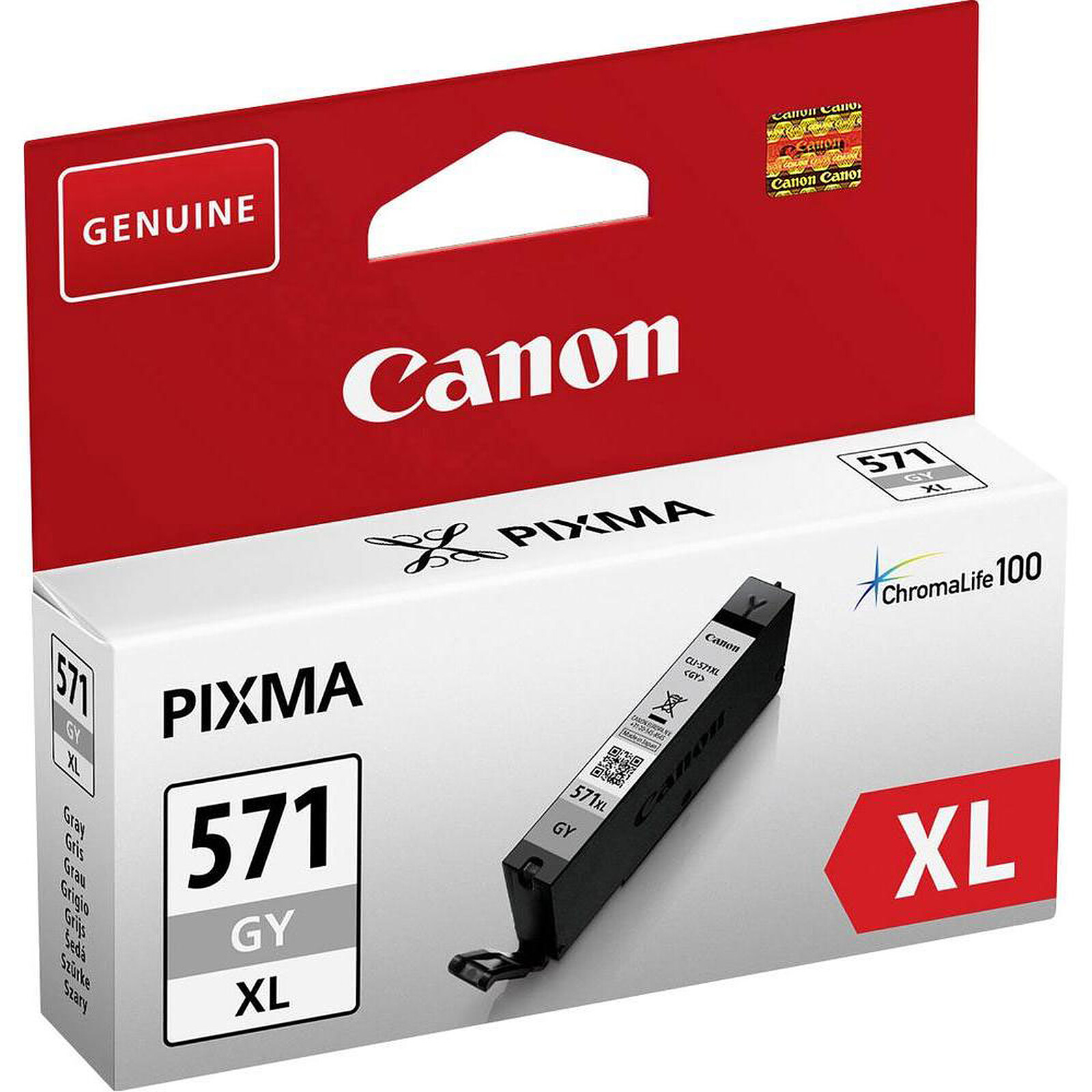 Cartouche d'encre Canon CLI-571 Gris XL - Autre vue