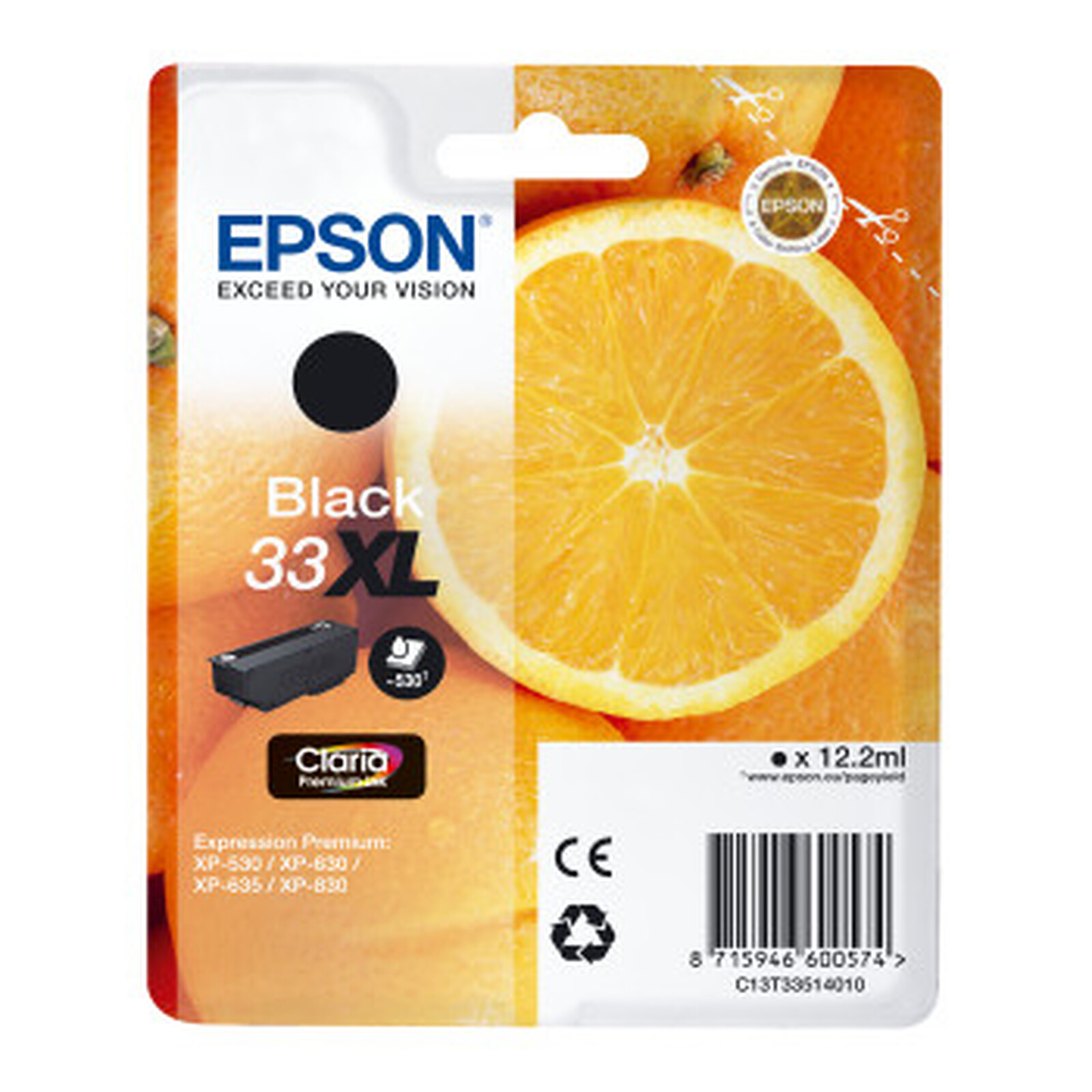 Cartouche d'encre Epson 33XL Noir - C13T33514010 - Autre vue