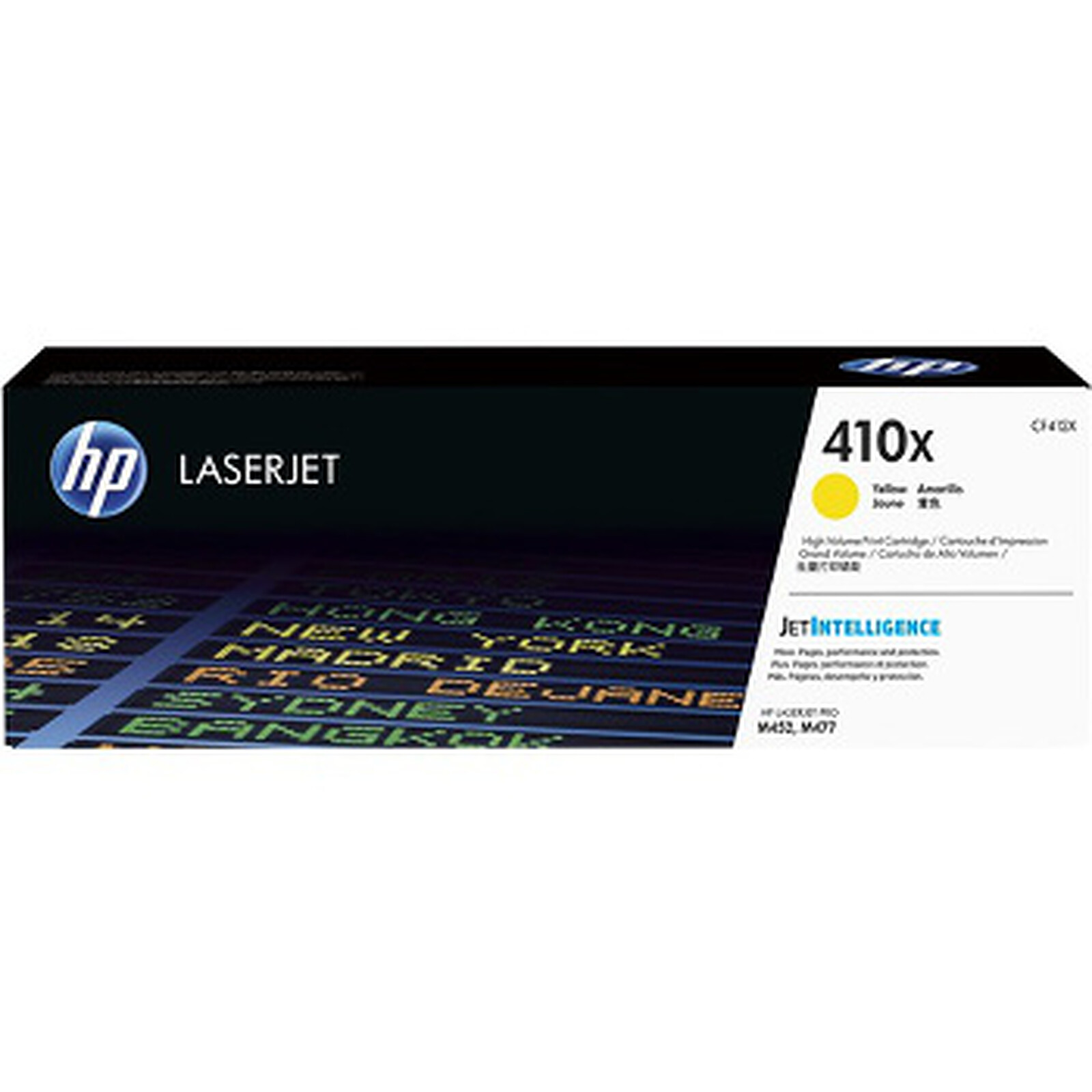 Toner HP 410X (CF412X) - Jaune Haute capacité - Autre vue
