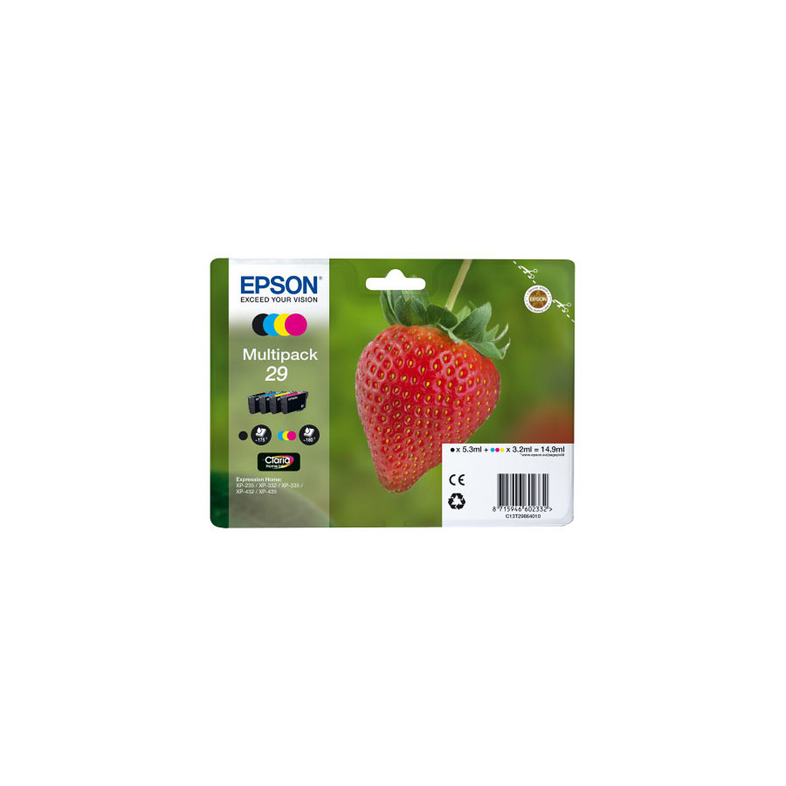 Cartouche d'encre Epson Multipack Fraise C/M/J/N - C13T29864010 - Autre vue