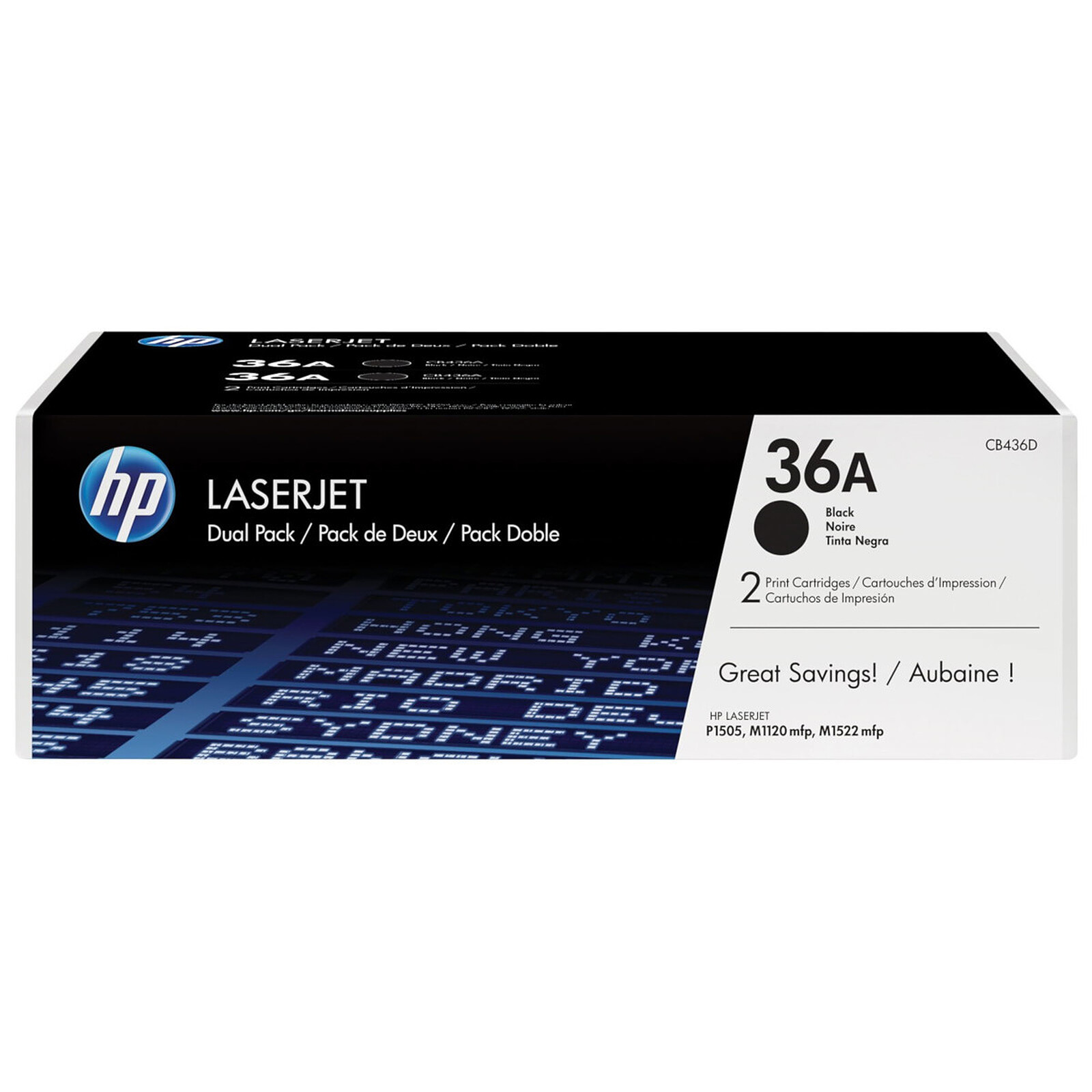 Toner HP 36A (CB436AD) - Noir Pack Duo - Autre vue