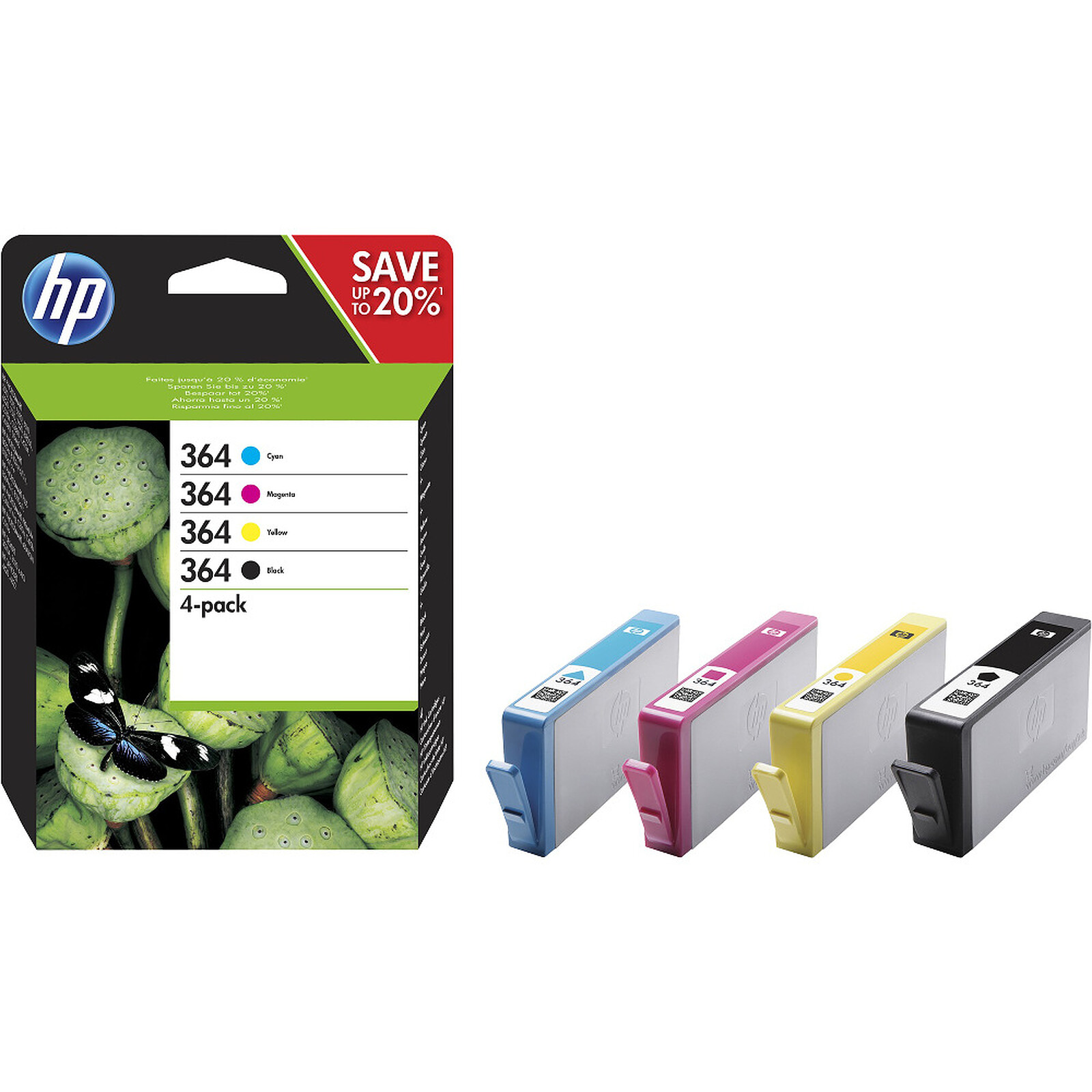 Cartouche d'encre HP Combo Pack n°364 (N9J73AE) - Cartouche d'encre - Autre vue