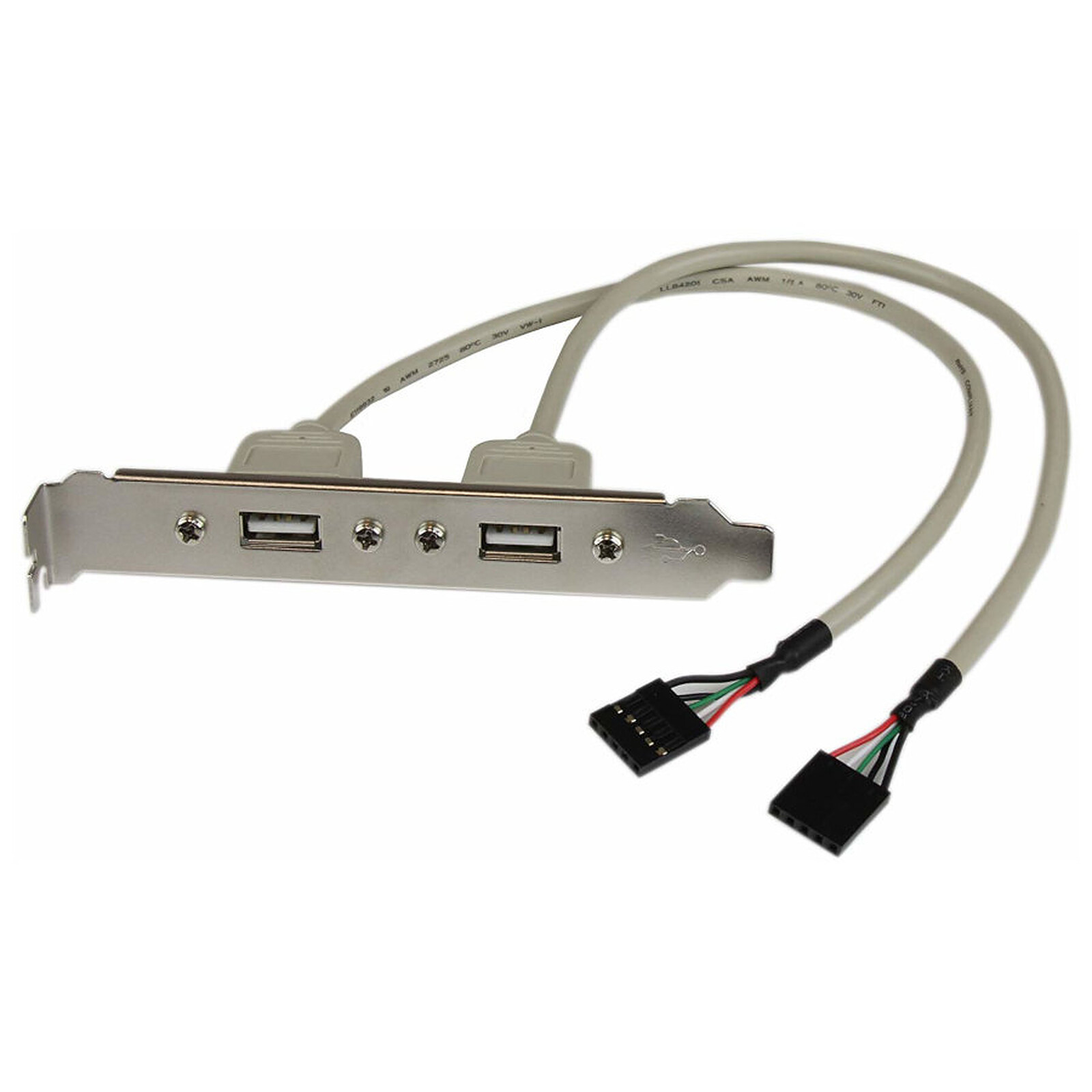 Câble USB StarTech.com Adaptateur USB 2.0 interne / 2 USB 2.0 externe (A) - Autre vue