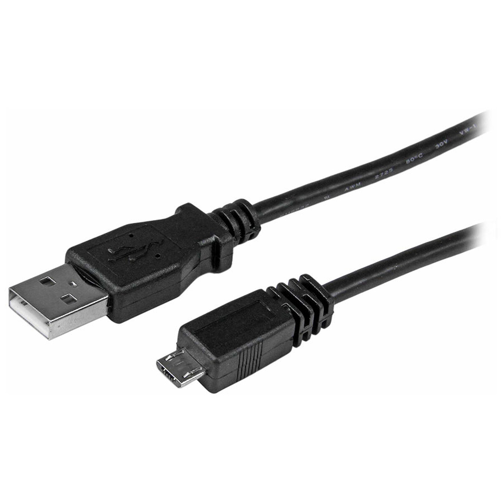 Câble USB StarTech.com Câble Micro USB B / USB 2.0 (A) Noir - 2m - Autre vue