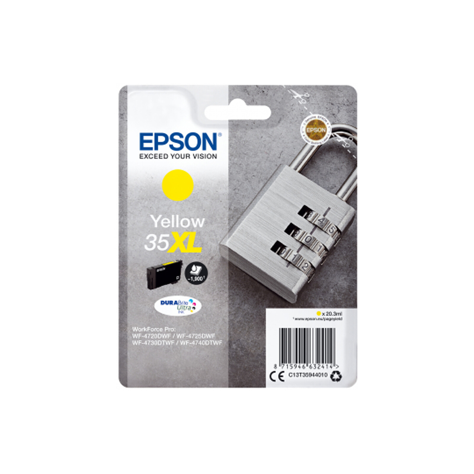Cartouche d'encre Epson Jaune 35XL haute capacité - Autre vue