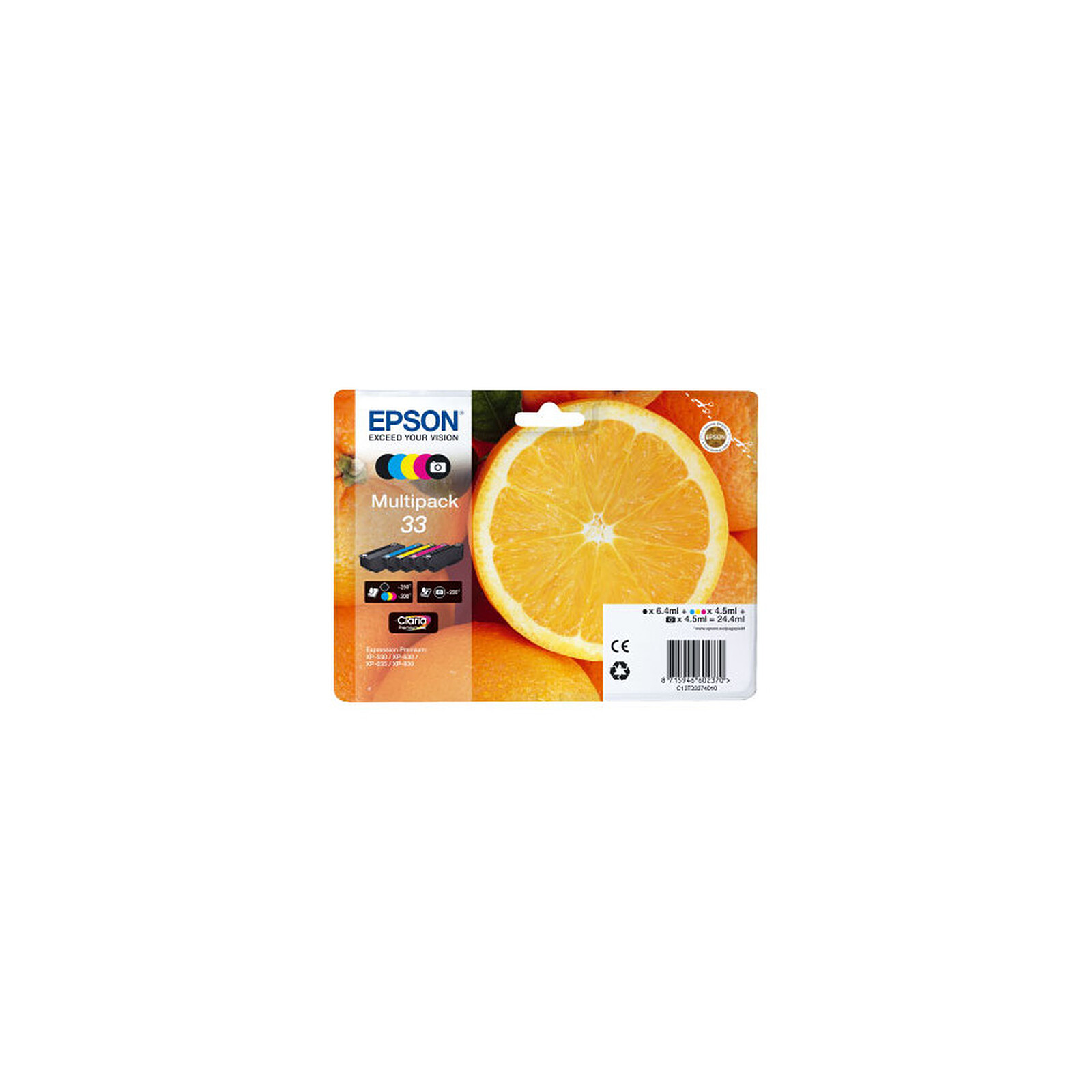 Cartouche d'encre Epson Multipack Orange - 5 cartouches - C13T33374011 - Autre vue