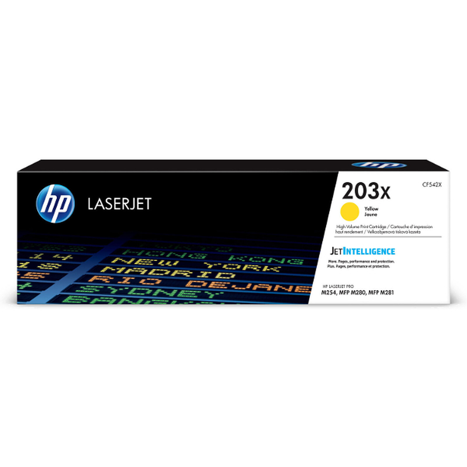 Toner HP 203X (CF542X) - Jaune Haute capacité - Autre vue